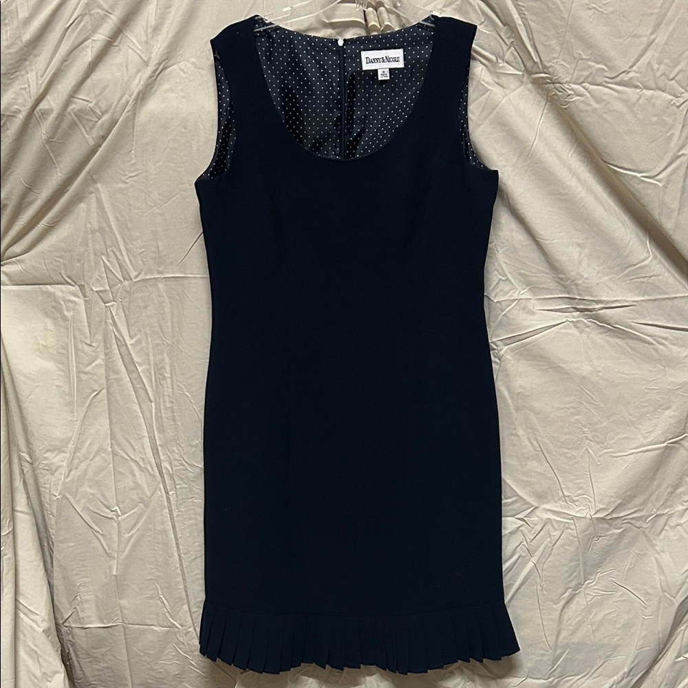Dana Buchman Navy Sleeveless Mini Dress